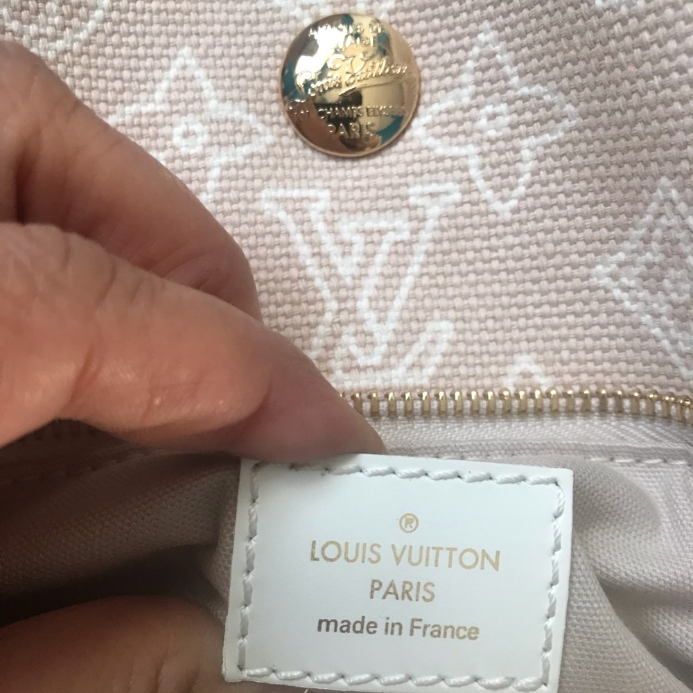 Sold out !!!Authentic Louis Vuitton LV Tote Bag Cabas Ipanema GM Pink Line bag. - Picture 12 of 16